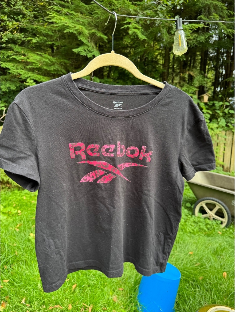 Reebok Black Graphic T-Shirt Medium